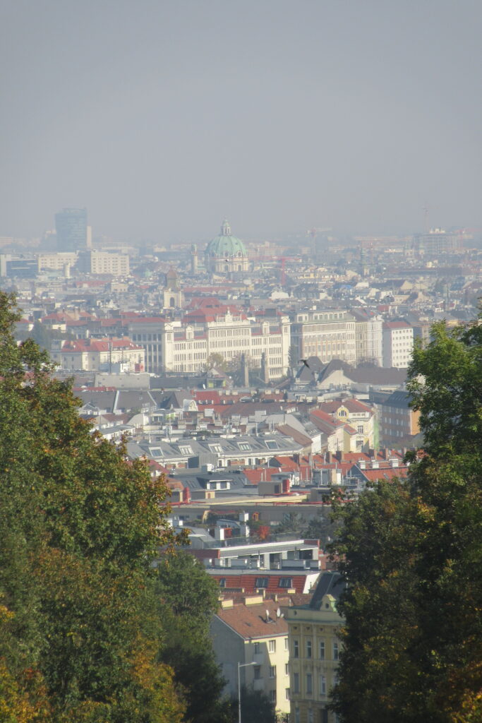 Vue de Vienne depuis le haut de la Gloriette à Schonbrunn