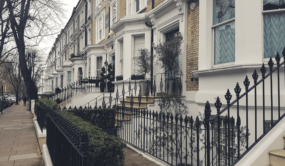 Une rue résidentielle à Londres